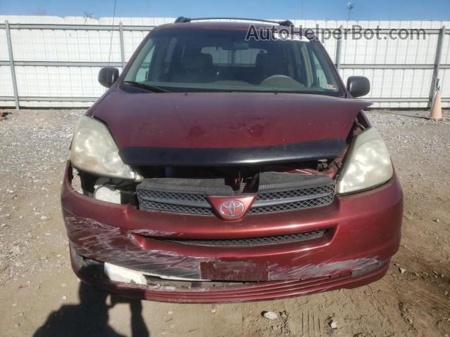 2005 Toyota Sienna Ce Burgundy vin: 5TDZA23C95S282357