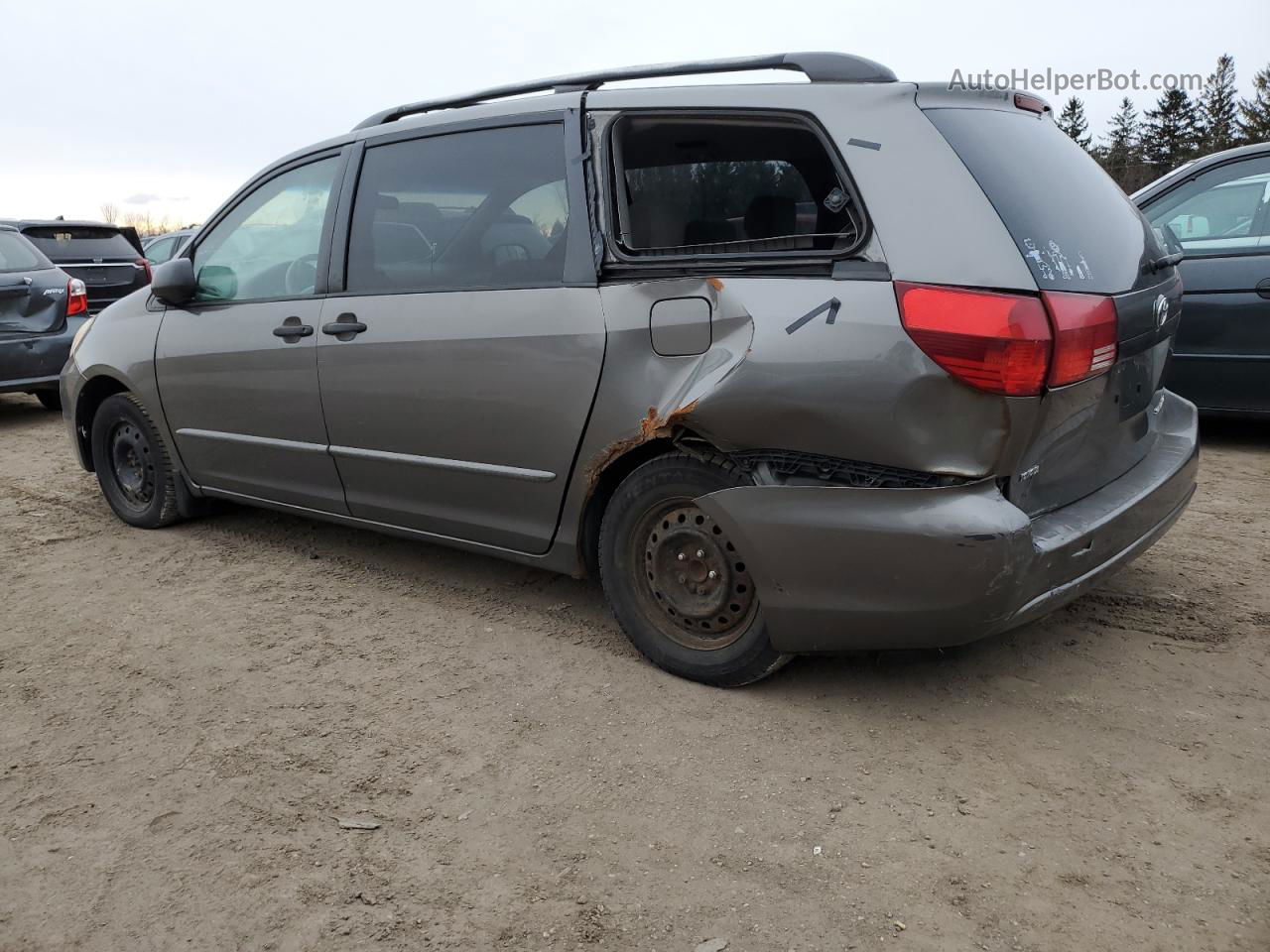 2004 Toyota Sienna Ce Gray vin: 5TDZA29CX4S187439