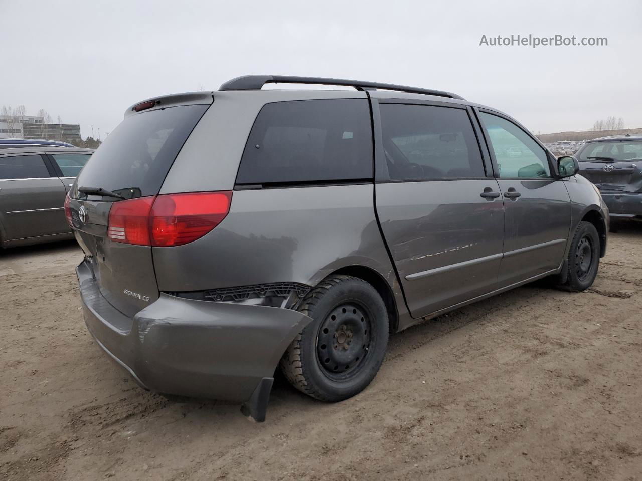 2004 Toyota Sienna Ce Gray vin: 5TDZA29CX4S187439