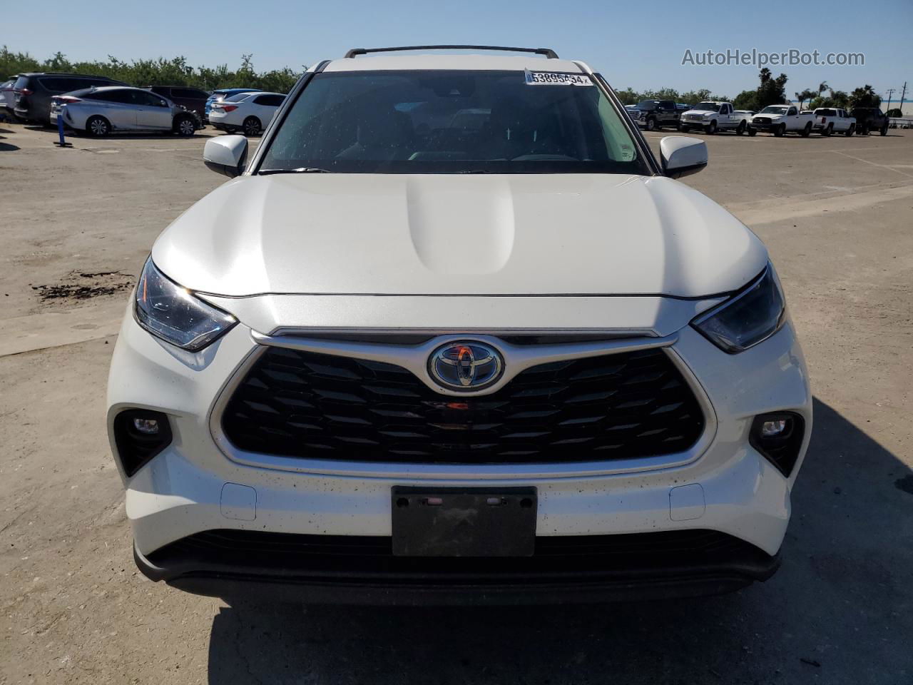 2021 Toyota Highlander Hybrid Le White vin: 5TDZARAH3MS503618