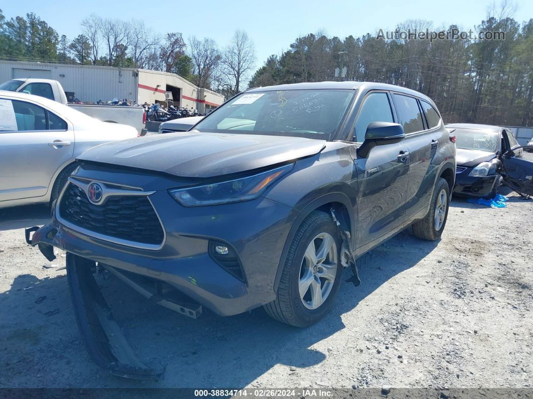 2021 Toyota Highlander Hybrid Le Gray vin: 5TDZARAH8MS506627