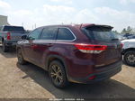 2019 Toyota Highlander Le Burgundy vin: 5TDZARFH2KS052932