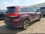 2019 Toyota Highlander Le Burgundy vin: 5TDZARFH2KS052932