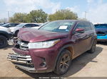 2019 Toyota Highlander Le Burgundy vin: 5TDZARFH2KS052932