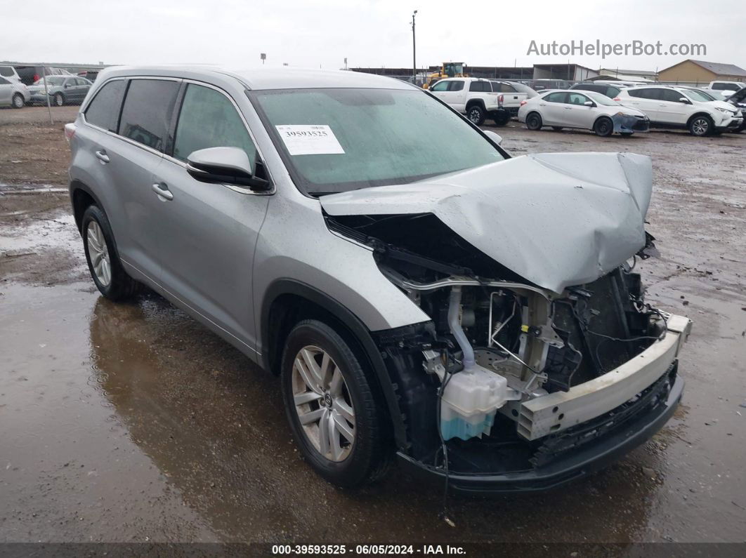 2016 Toyota Highlander Le Silver vin: 5TDZARFH6GS020864