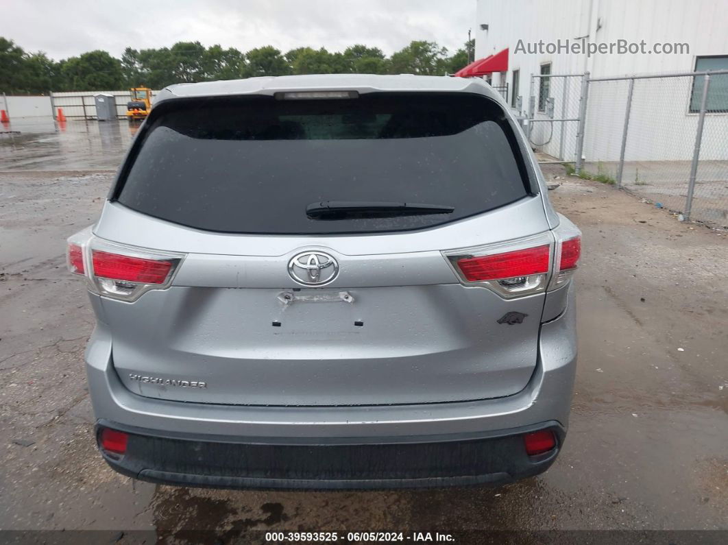 2016 Toyota Highlander Le Silver vin: 5TDZARFH6GS020864