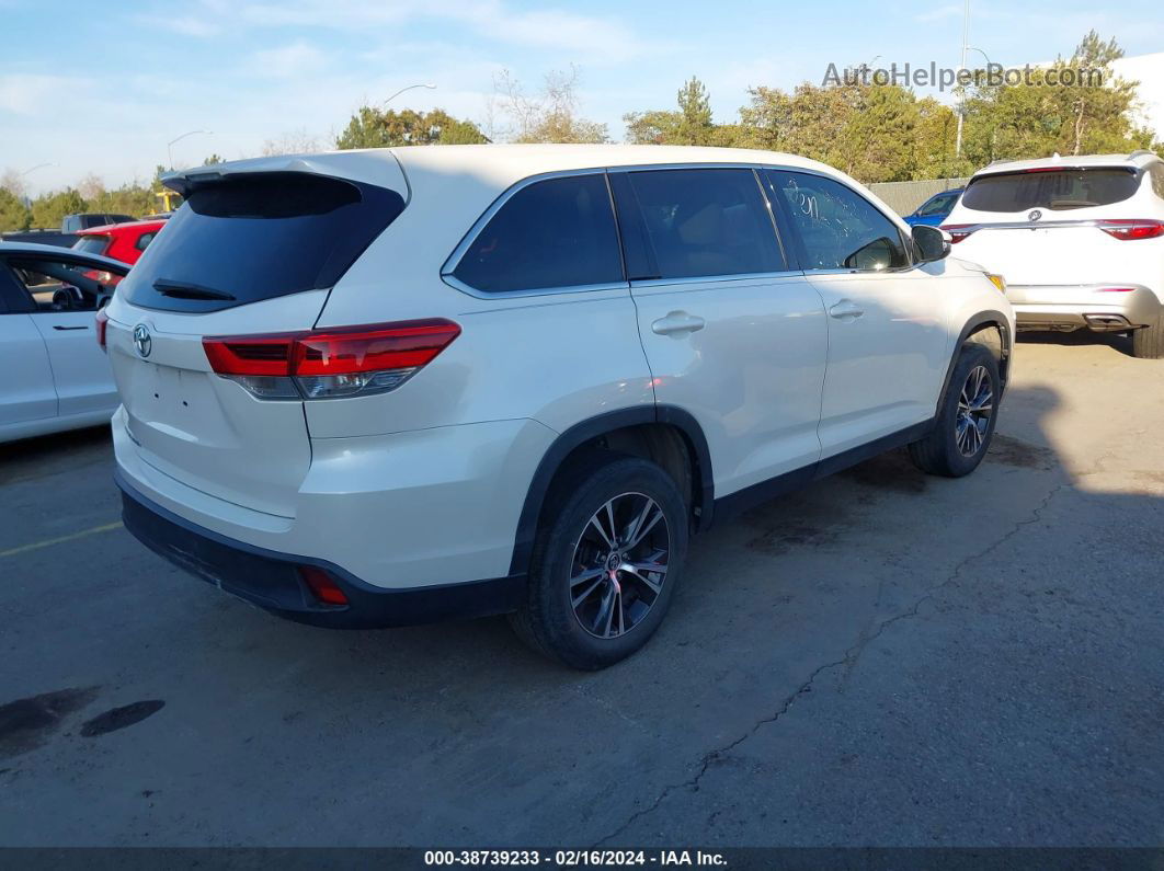 2019 Toyota Highlander Le White vin: 5TDZARFH7KS054935