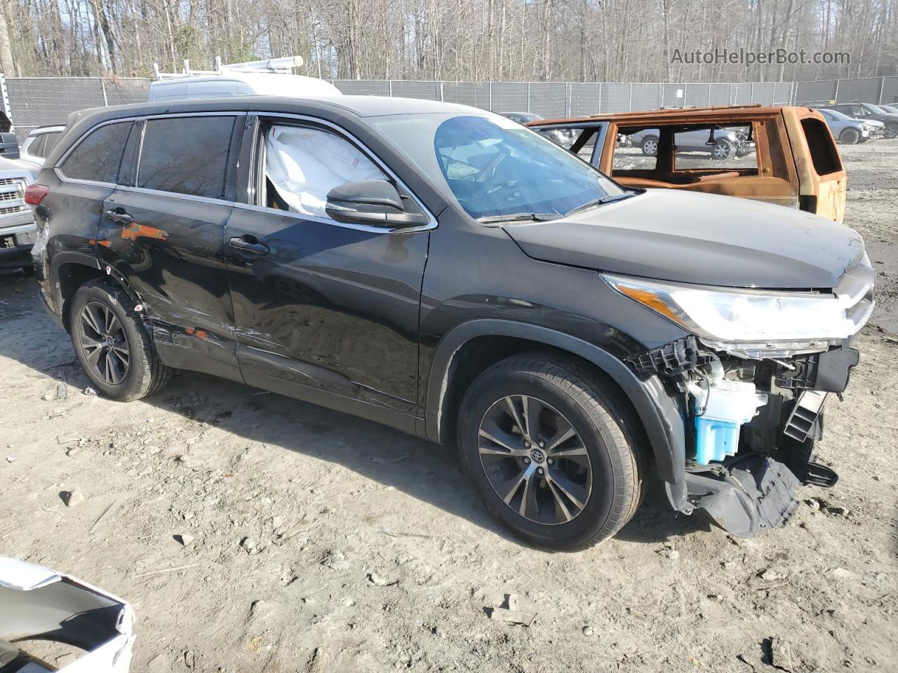 2019 Toyota Highlander Le Черный vin: 5TDZARFH8KS054913