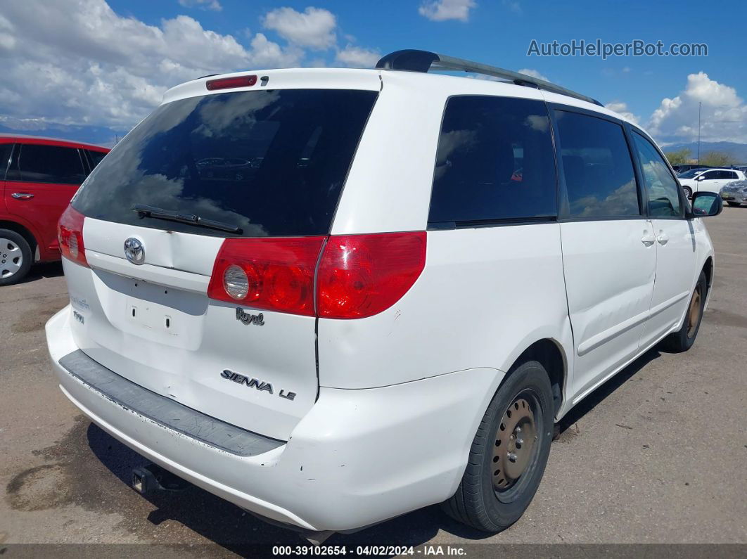 2007 Toyota Sienna Le Белый vin: 5TDZK23C07S090180