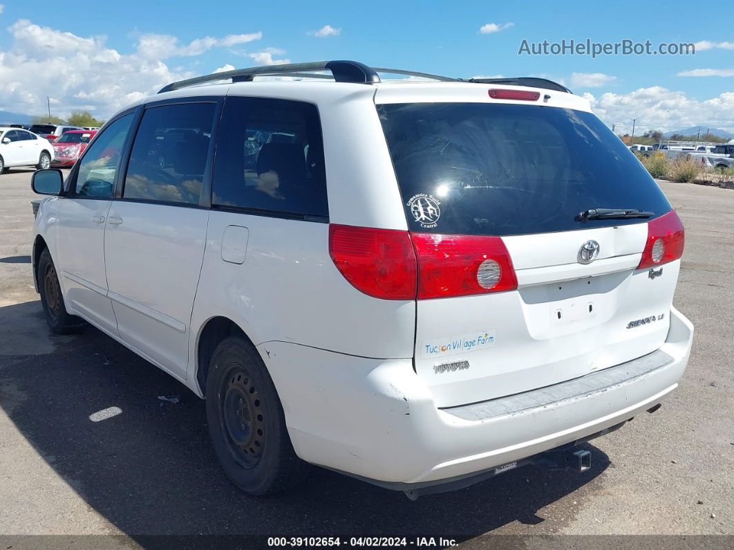 2007 Toyota Sienna Le White vin: 5TDZK23C07S090180