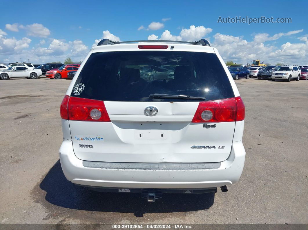 2007 Toyota Sienna Le White vin: 5TDZK23C07S090180