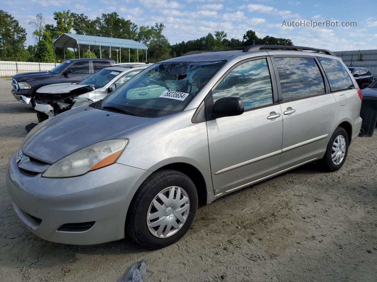 2007 Toyota Sienna Ce Silver vin: 5TDZK23C17S019960