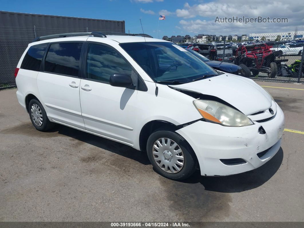 2007 Toyota Sienna Le White vin: 5TDZK23C57S040746