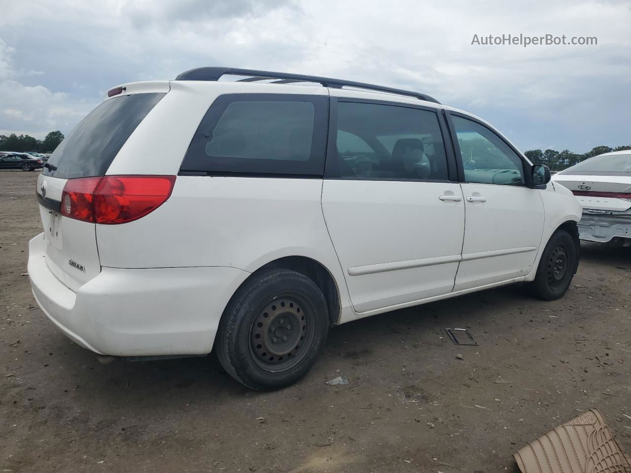 2007 Toyota Sienna Ce White vin: 5TDZK23C67S043252