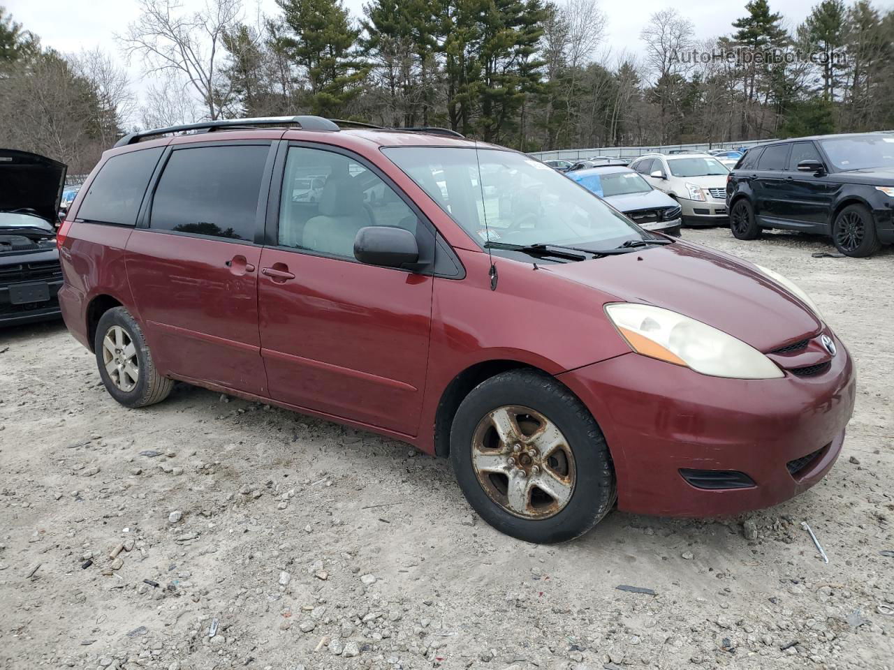 2007 Toyota Sienna Ce Красный vin: 5TDZK23CX7S000503