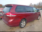 2014 Toyota Sienna L V6 7 Passenger Red vin: 5TDZK3DC1ES442247