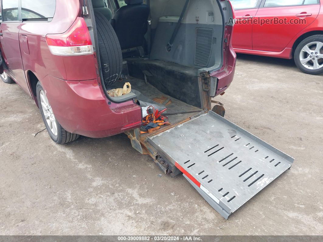 2014 Toyota Sienna L V6 7 Passenger Red vin: 5TDZK3DC5ES480726