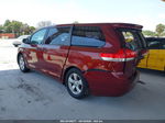 2014 Toyota Sienna L V6 7 Passenger Red vin: 5TDZK3DC5ES503745