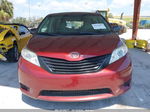 2014 Toyota Sienna L V6 7 Passenger Red vin: 5TDZK3DC5ES503745