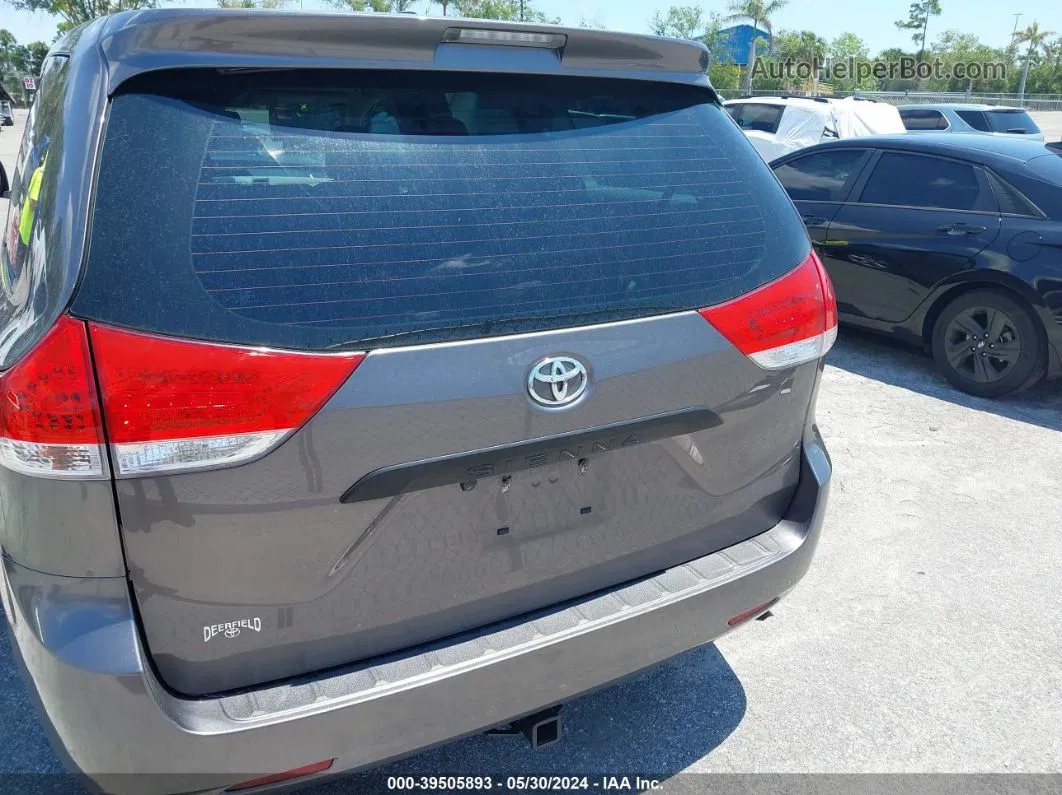 2014 Toyota Sienna L V6 7 Passenger Gray vin: 5TDZK3DC6ES442616