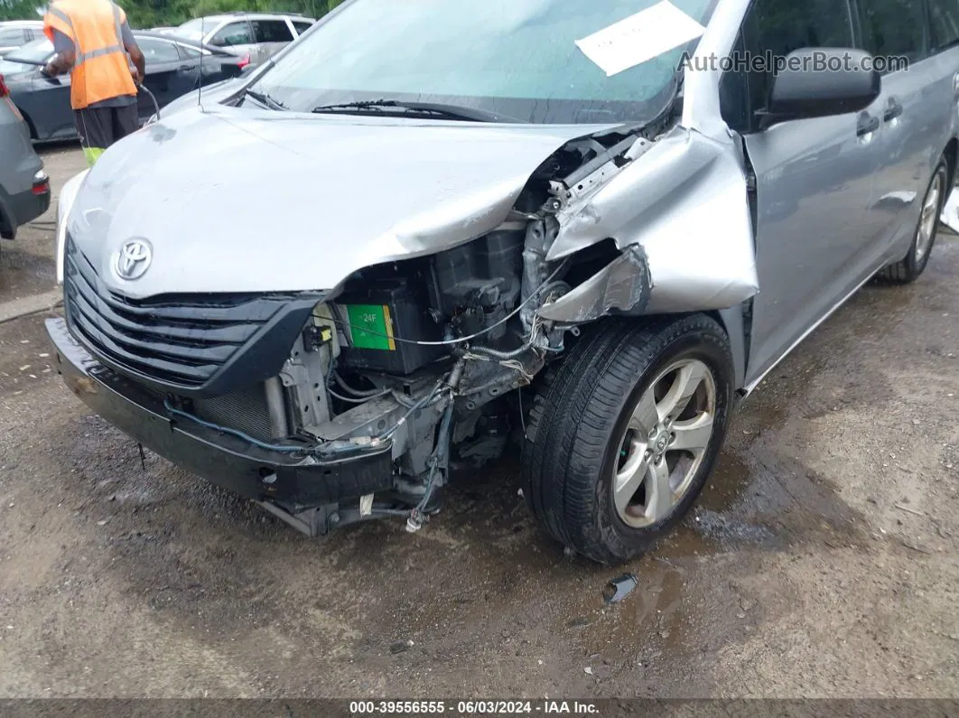 2014 Toyota Sienna L V6 7 Passenger Silver vin: 5TDZK3DC9ES473424