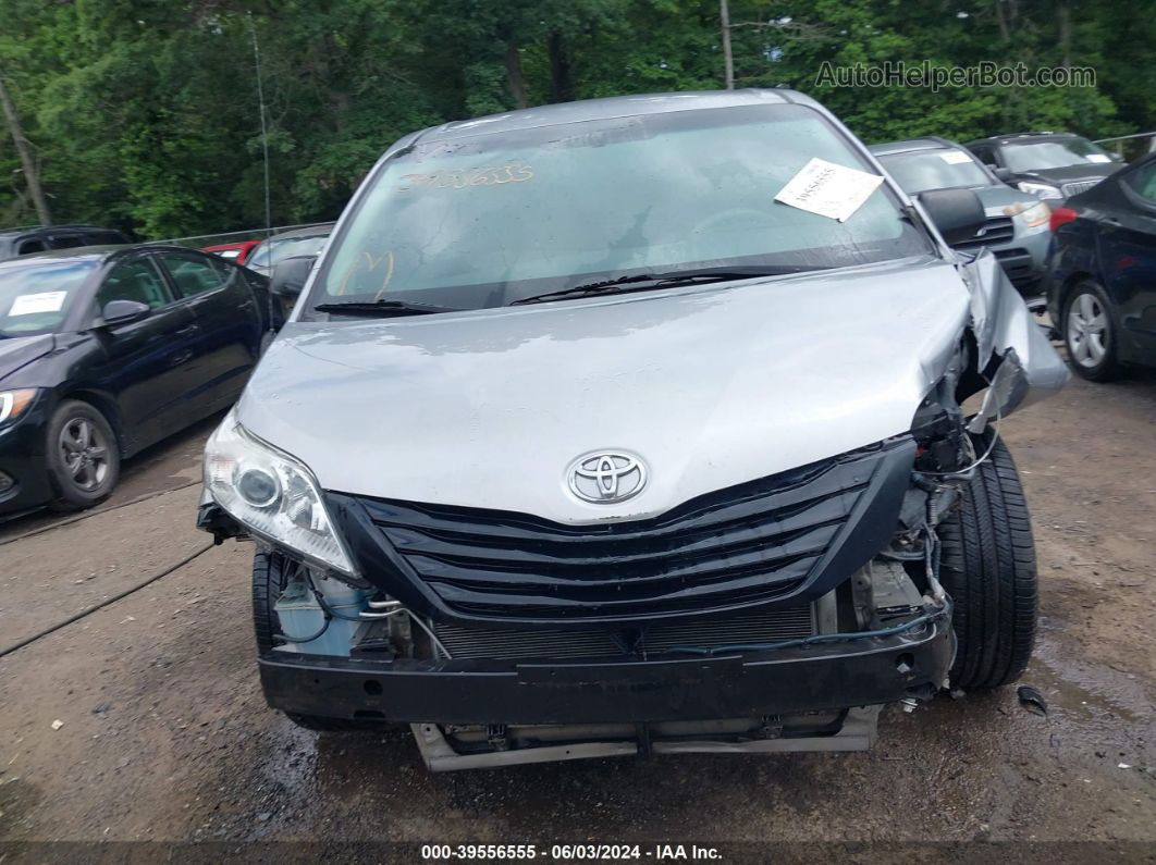 2014 Toyota Sienna L V6 7 Passenger Silver vin: 5TDZK3DC9ES473424