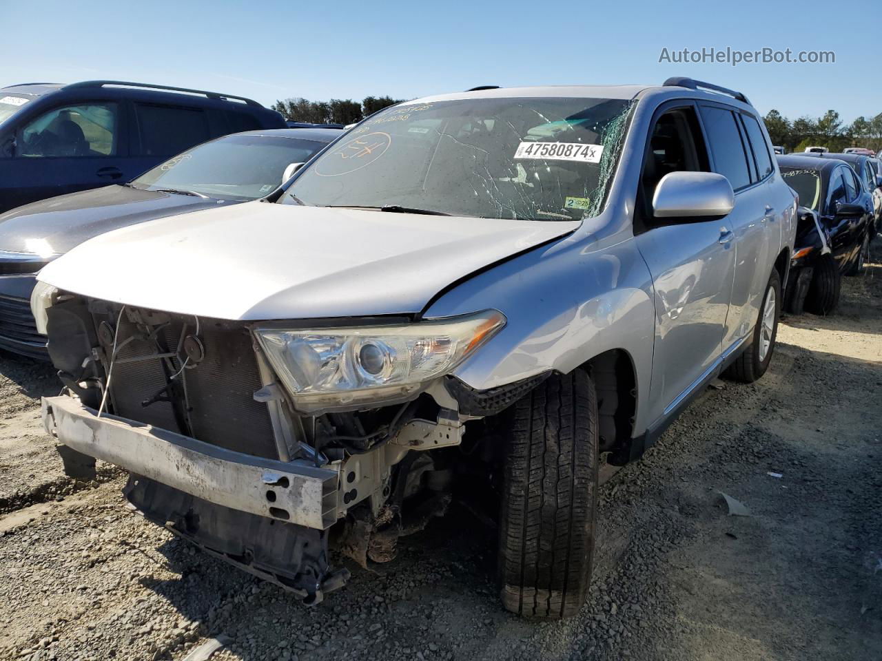 2011 Toyota Highlander Base Серебряный vin: 5TDZK3EH1BS041920