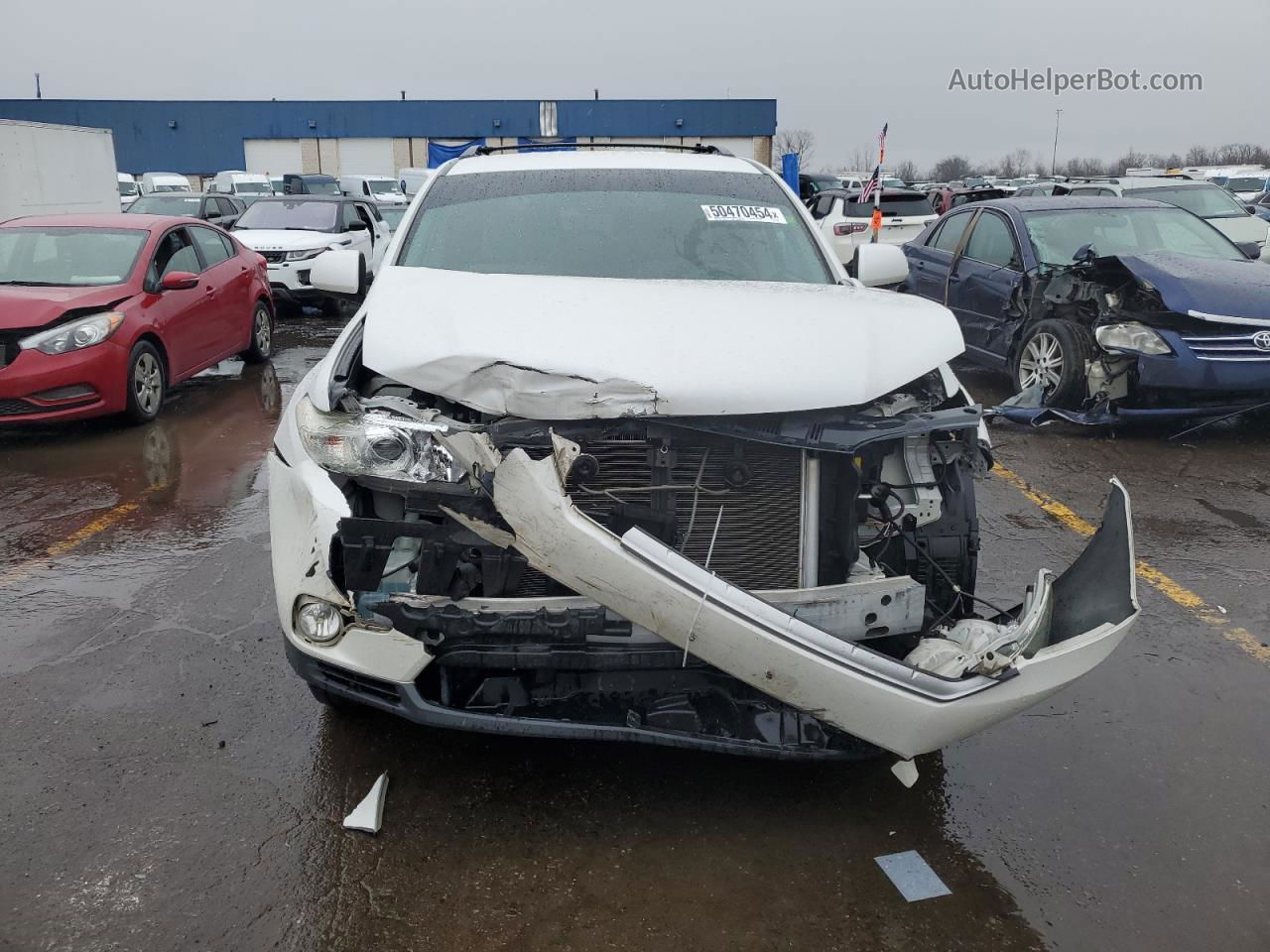 2011 Toyota Highlander Base White vin: 5TDZK3EH1BS043960