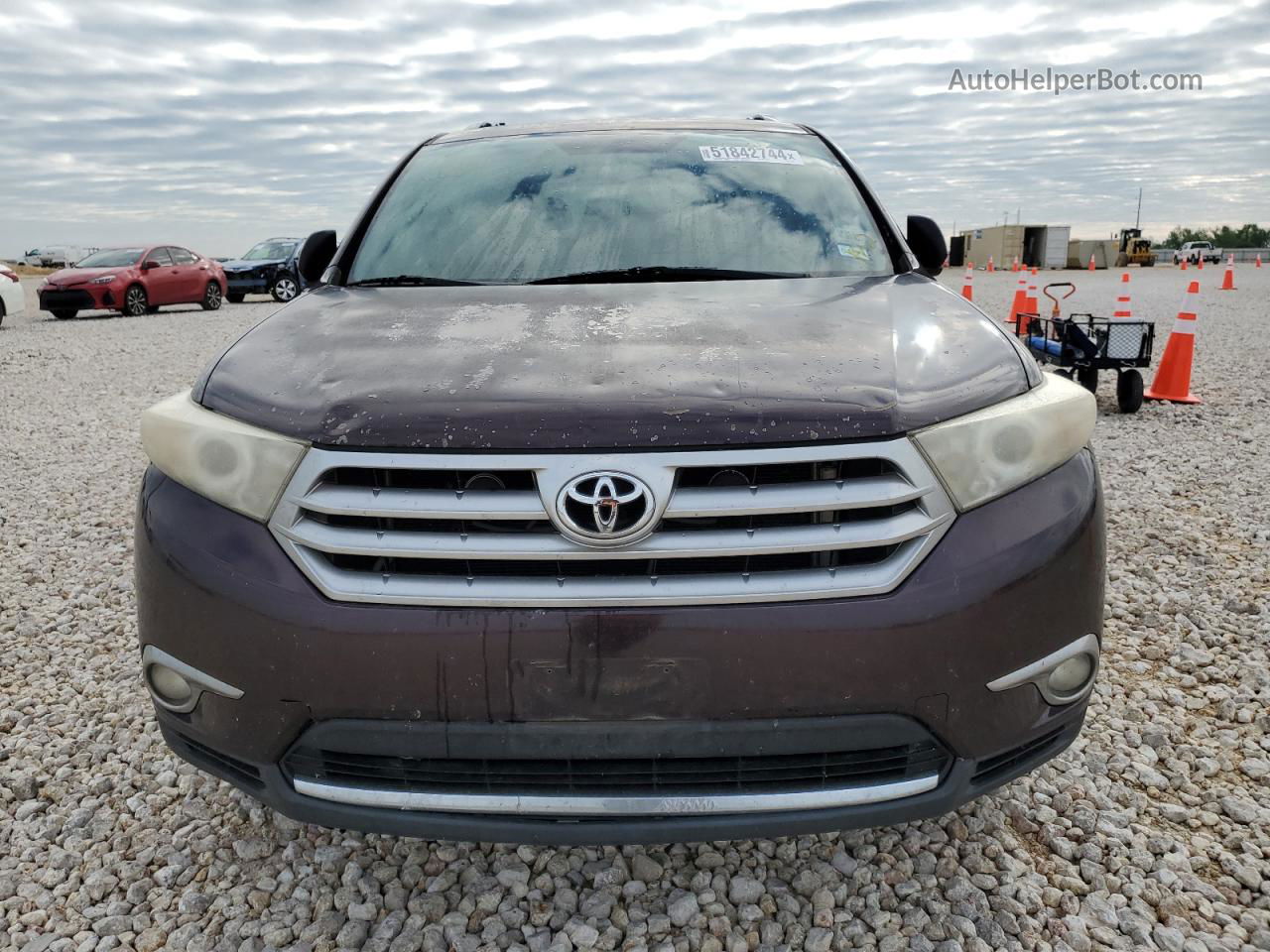 2011 Toyota Highlander Base Бордовый vin: 5TDZK3EH8BS025830