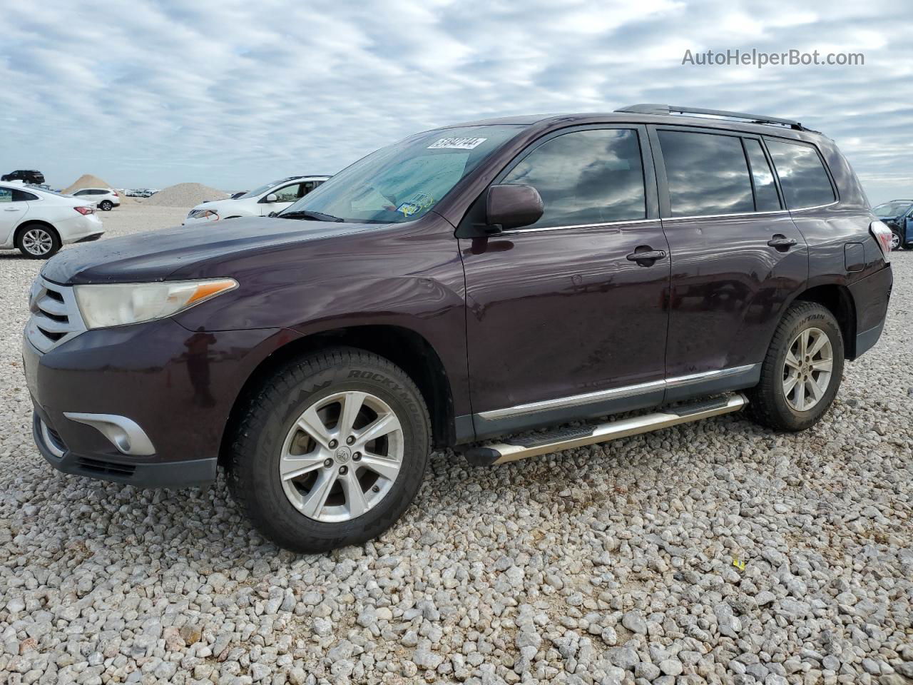 2011 Toyota Highlander Base Бордовый vin: 5TDZK3EH8BS025830