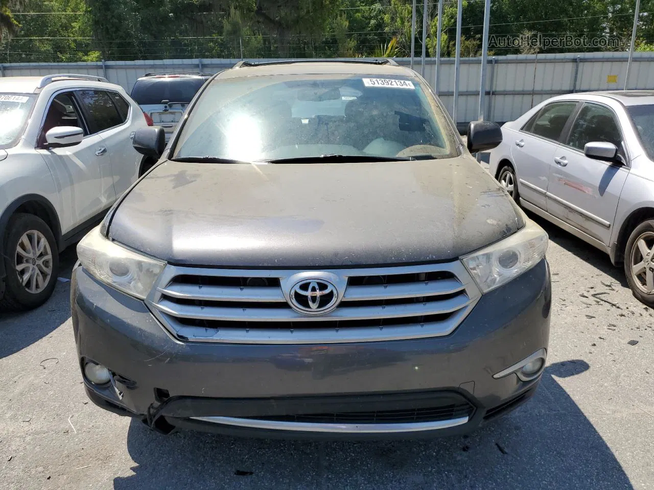 2011 Toyota Highlander Base Gray vin: 5TDZK3EH8BS049674