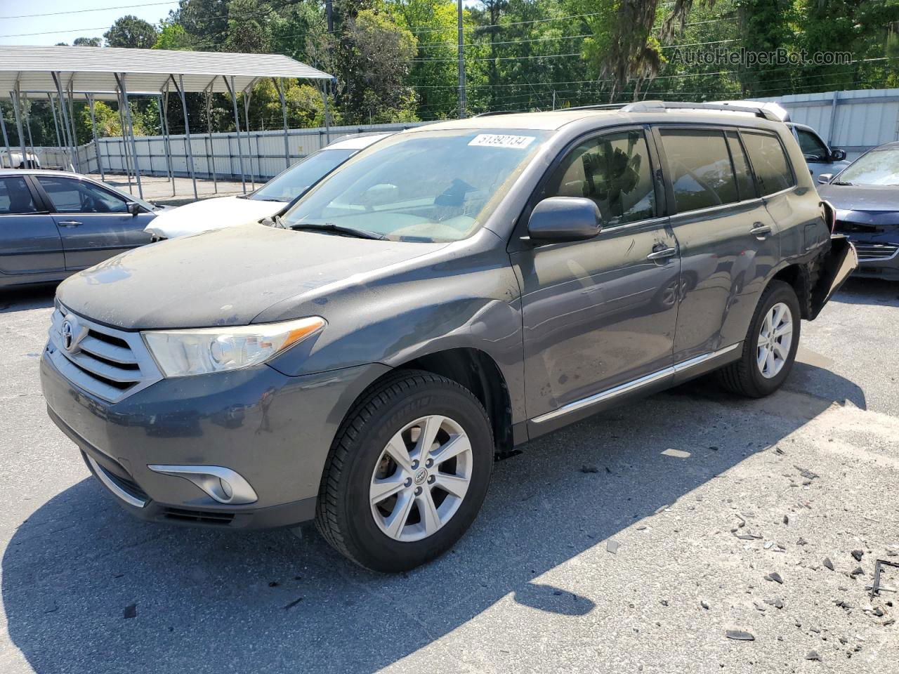 2011 Toyota Highlander Base Gray vin: 5TDZK3EH8BS049674