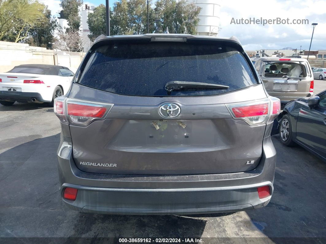 2016 Toyota Highlander Le Plus V6 Gray vin: 5TDZKRFH3GS123852