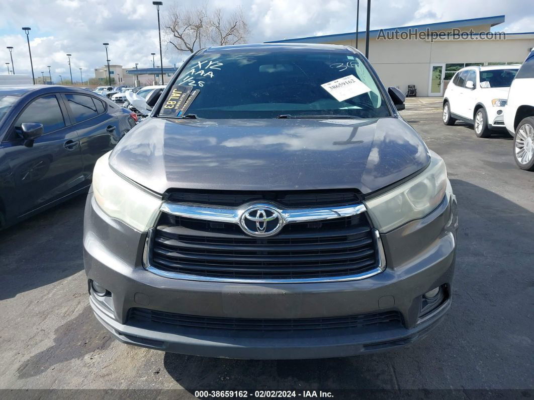 2016 Toyota Highlander Le Plus V6 Gray vin: 5TDZKRFH3GS123852