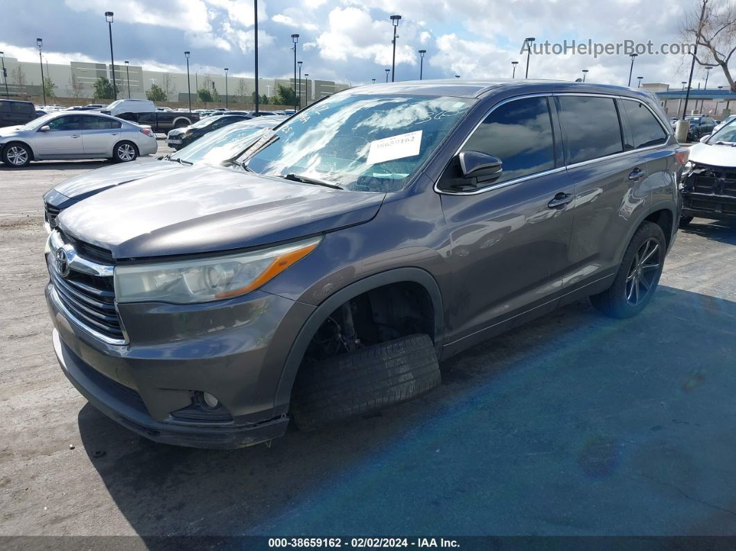 2016 Toyota Highlander Le Plus V6 Gray vin: 5TDZKRFH3GS123852