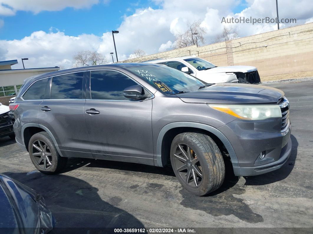 2016 Toyota Highlander Le Plus V6 Gray vin: 5TDZKRFH3GS123852