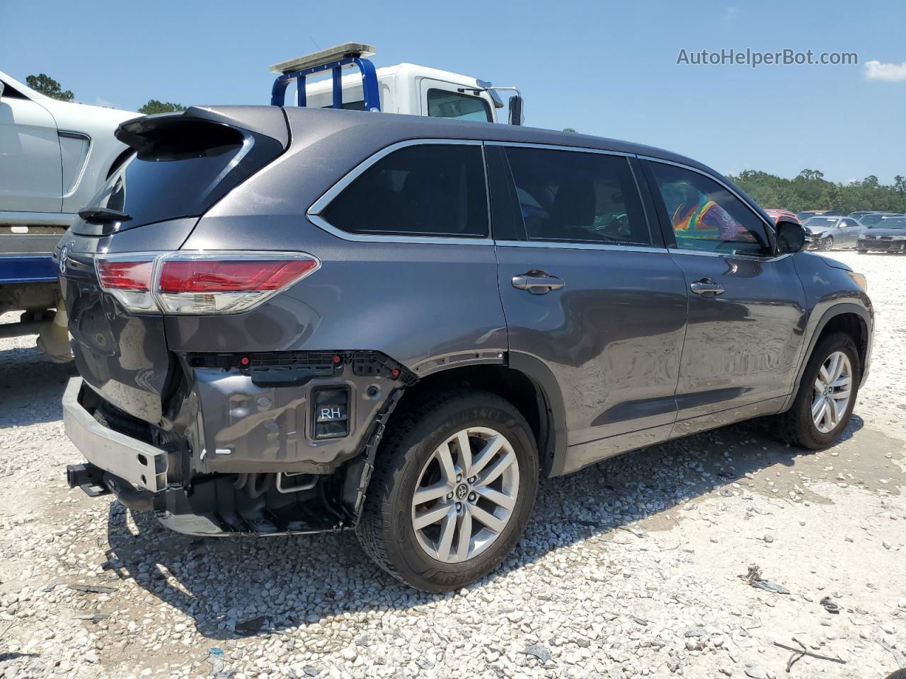 2016 Toyota Highlander Le Gray vin: 5TDZKRFH3GS180178