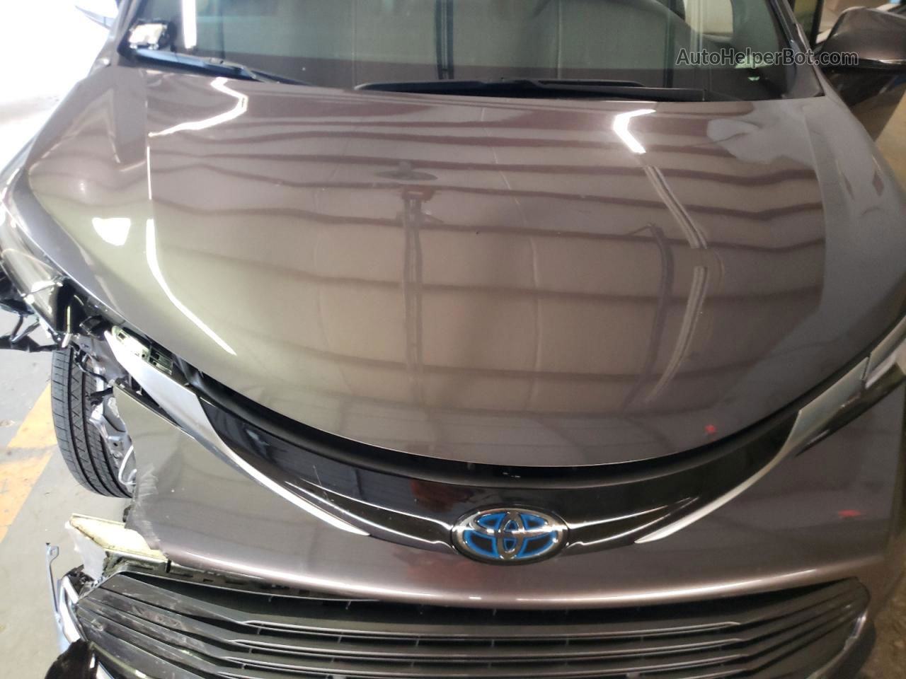 2022 Toyota Sienna Limited Серый vin: 5TDZRKEC0NS134166