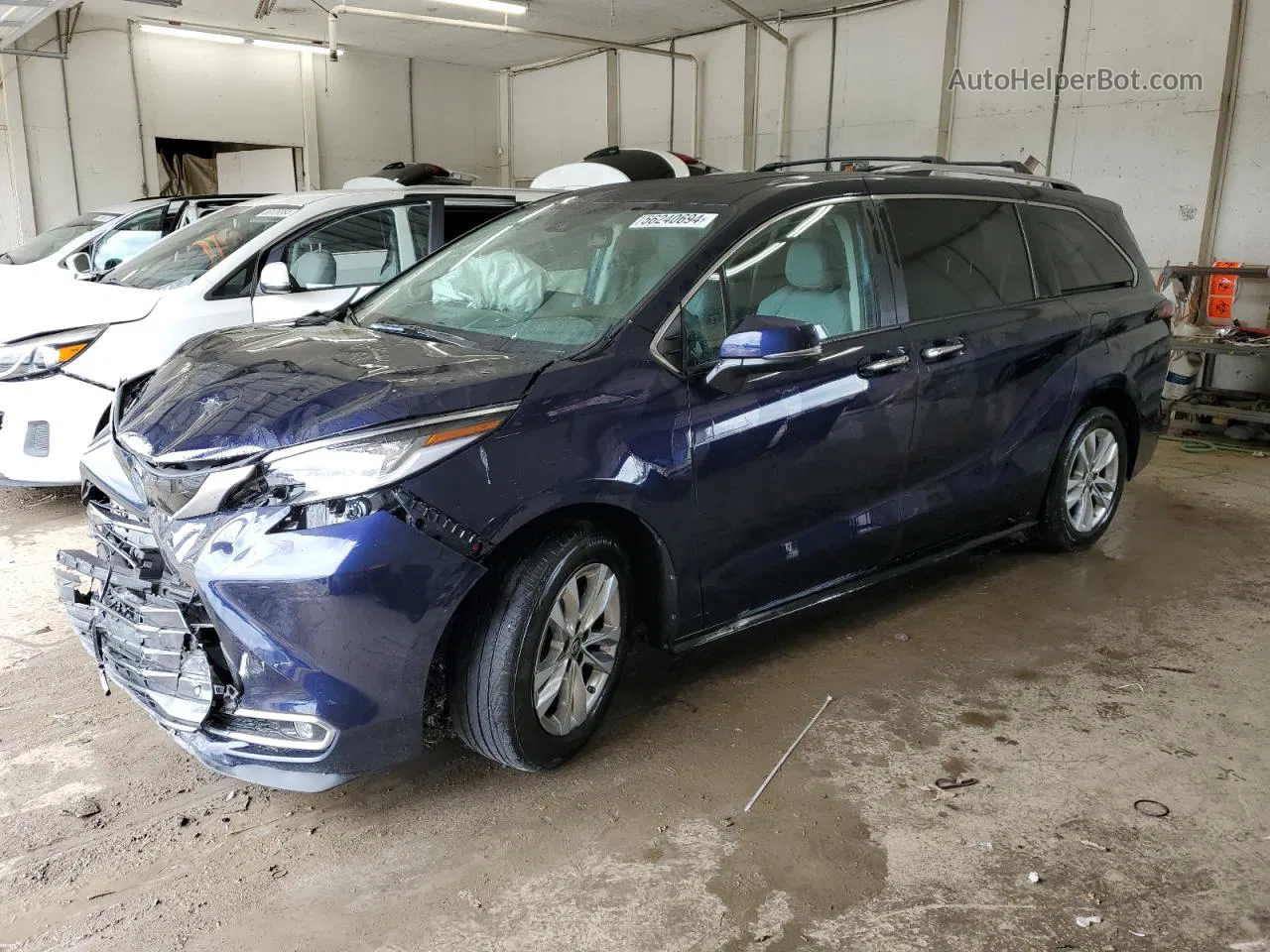 2022 Toyota Sienna Limited Blue vin: 5TDZRKEC5NS108257