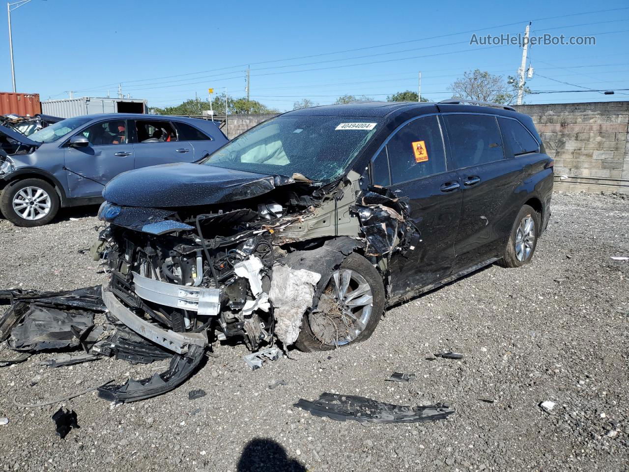 2022 Toyota Sienna Limited Black vin: 5TDZRKEC8NS118295