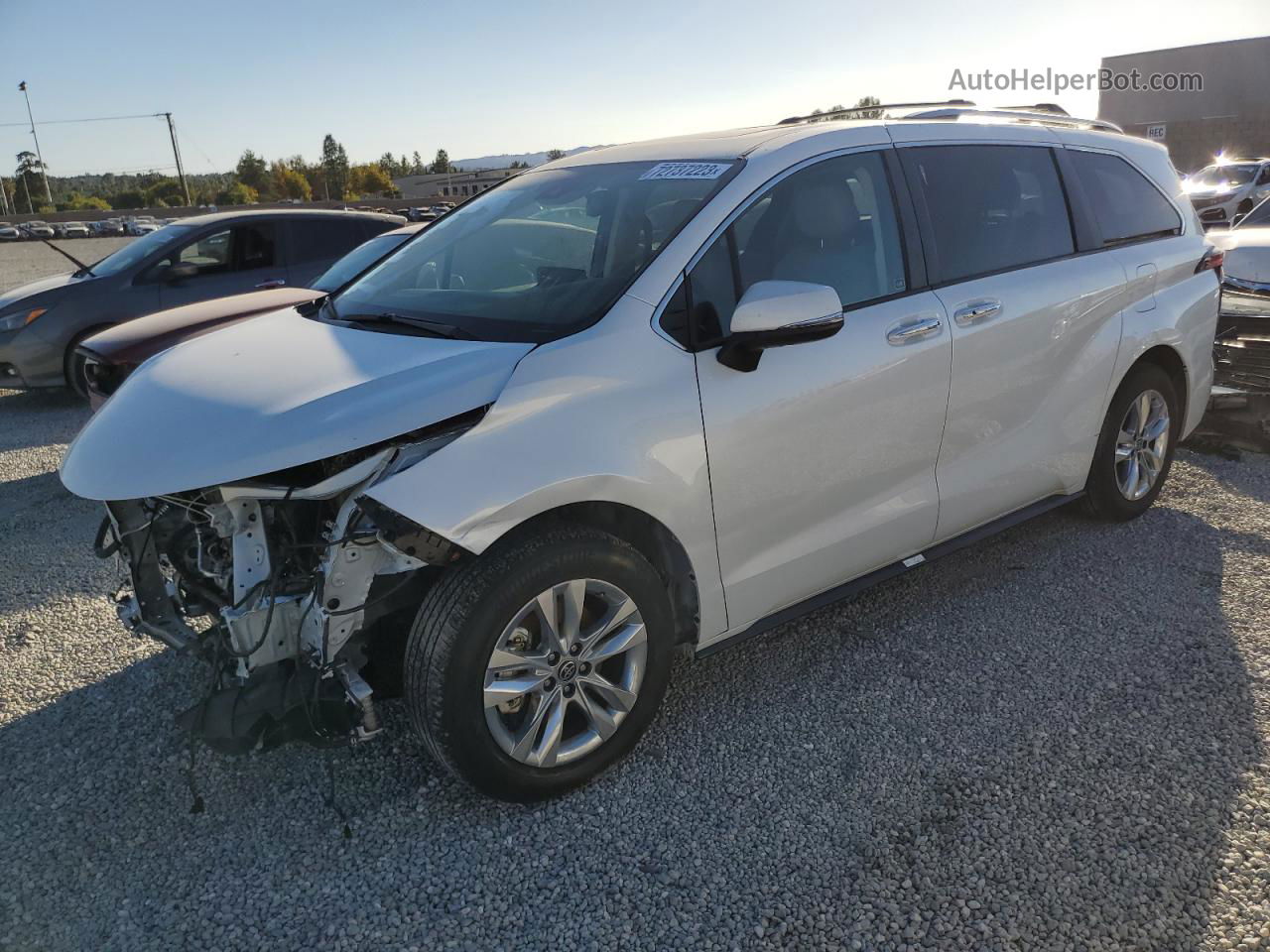 2022 Toyota Sienna Limited White vin: 5TDZSKFC0NS060086