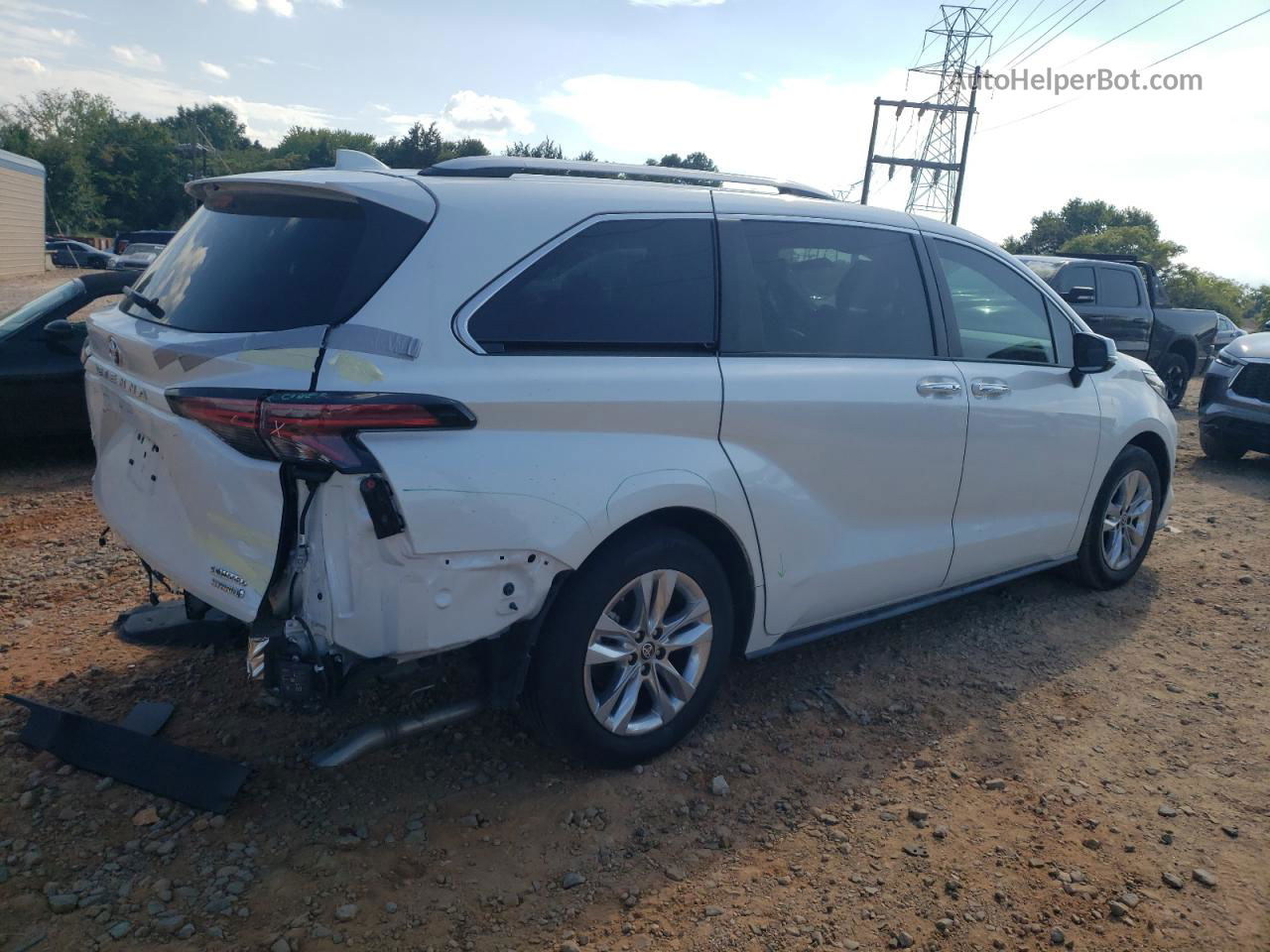 2022 Toyota Sienna Limited White vin: 5TDZSKFC4NS050693