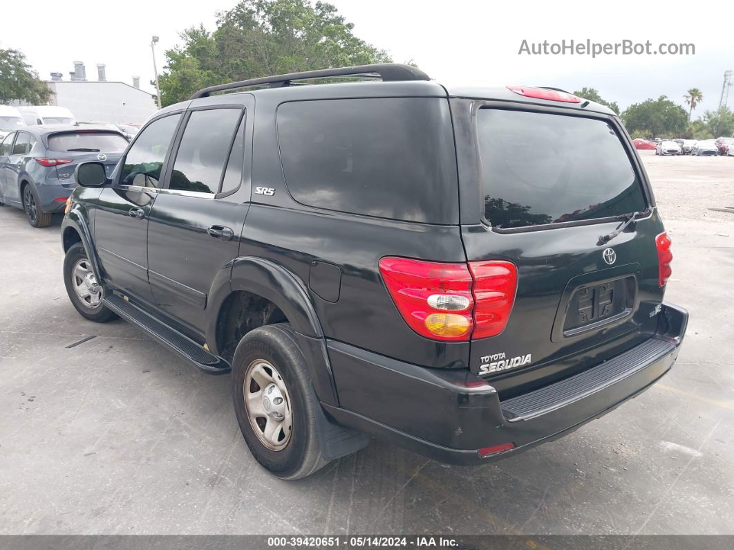 2002 Toyota Sequoia Sr5 V8 Black vin: 5TDZT34A02S071797