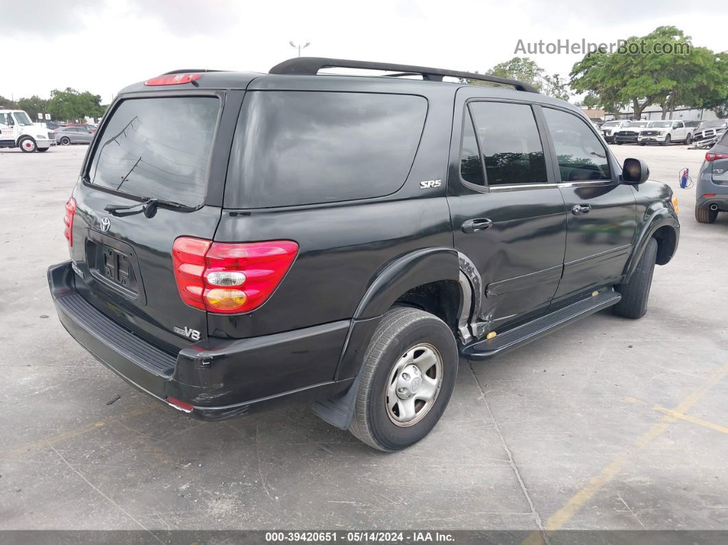 2002 Toyota Sequoia Sr5 V8 Black vin: 5TDZT34A02S071797