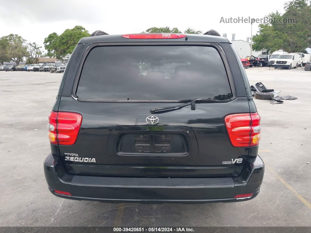 2002 Toyota Sequoia Sr5 V8 Black vin: 5TDZT34A02S071797