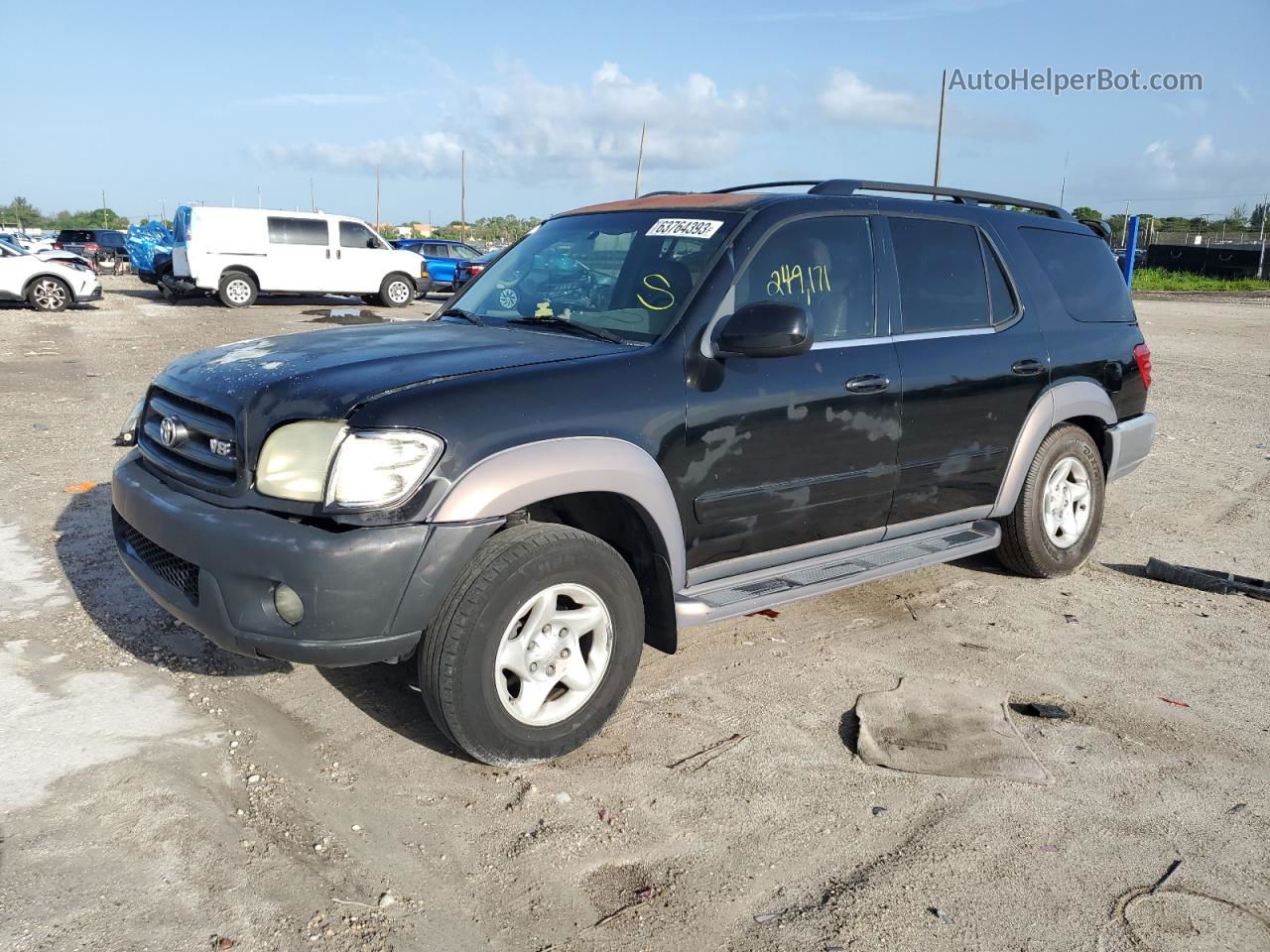 2002 Toyota Sequoia Sr5 Black vin: 5TDZT34A02S085912