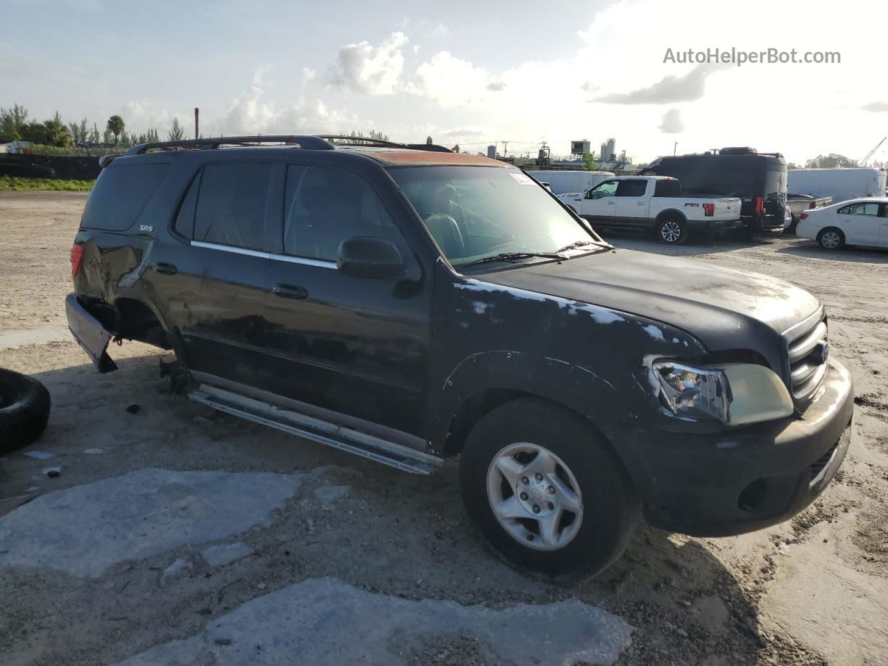 2002 Toyota Sequoia Sr5 Black vin: 5TDZT34A02S085912