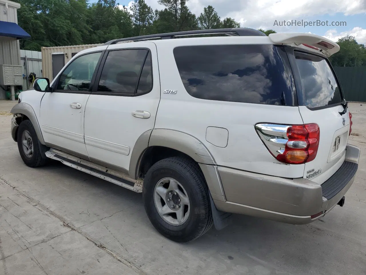 2002 Toyota Sequoia Sr5 White vin: 5TDZT34A02S127849