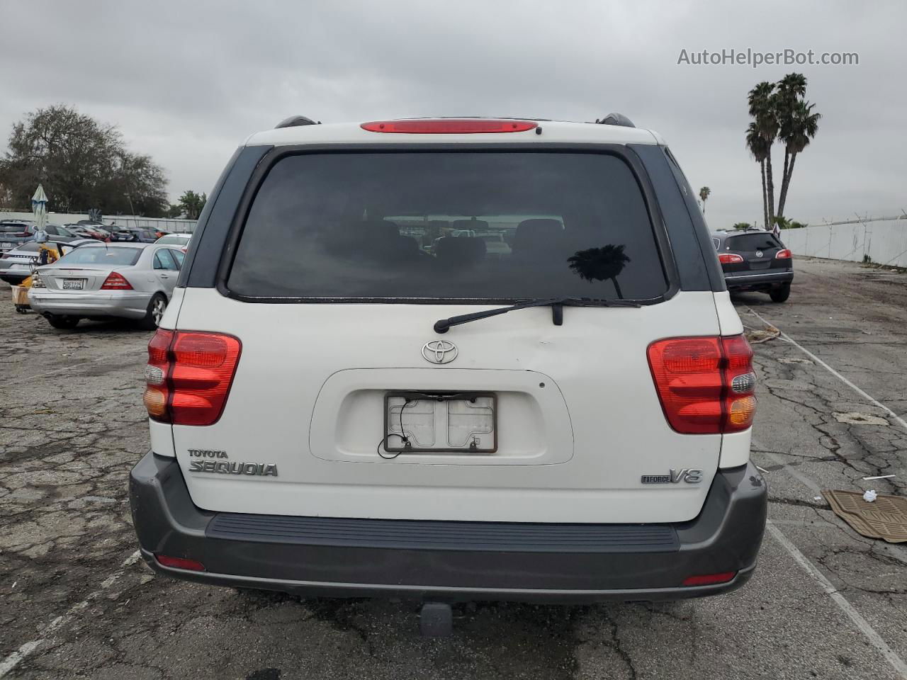 2002 Toyota Sequoia Sr5 White vin: 5TDZT34A12S074112