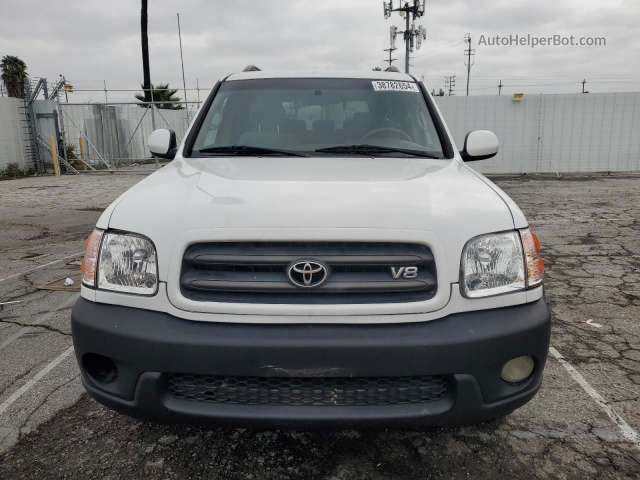 2002 Toyota Sequoia Sr5 White vin: 5TDZT34A12S074112